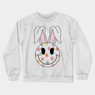 Cute Bunny Ears , Polka Dot Easter Rabbit, Spring Kids Crewneck Sweatshirt